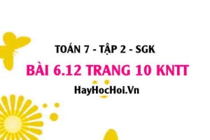 Bài 6.12 trang 10 Toán 7 Tập 2 Kết nối tri thức